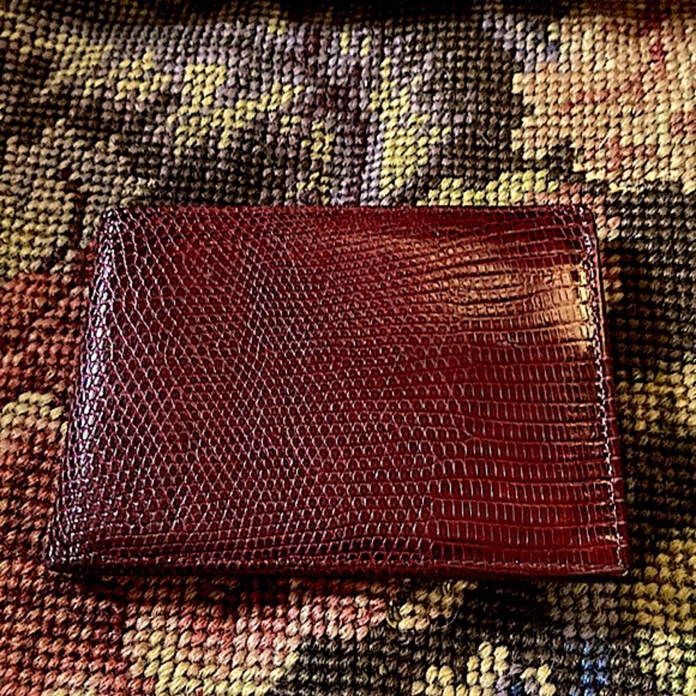 Raspberry/wine lizard wallet